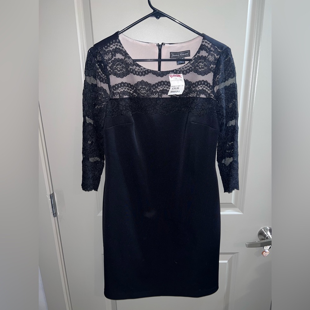 Jessica Howard Black Dress Size 8 NWT